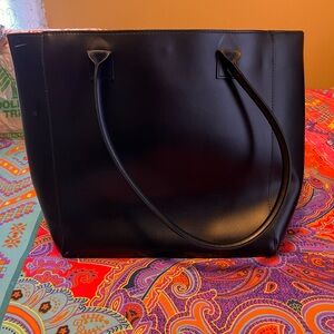 Elegant Black Tote Bag Martha Stewart